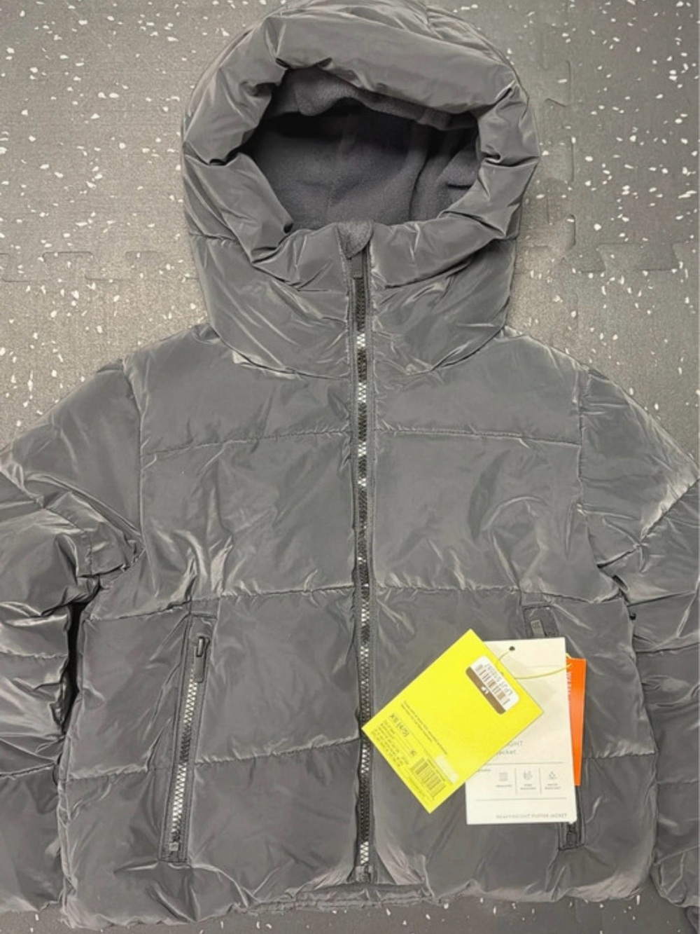 all in motion Kids Charcoal Gray Hooded Puffer Jacket
